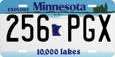 MN license plate 256PGX