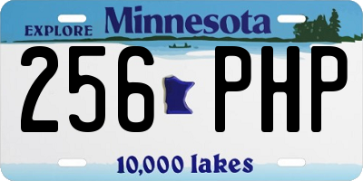 MN license plate 256PHP