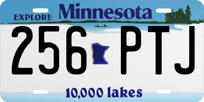 MN license plate 256PTJ