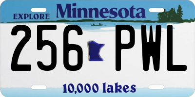 MN license plate 256PWL
