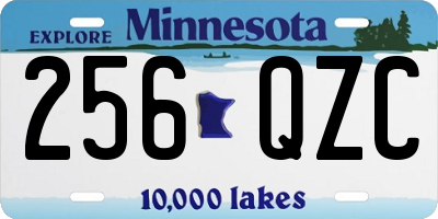 MN license plate 256QZC