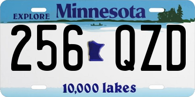 MN license plate 256QZD