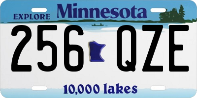 MN license plate 256QZE