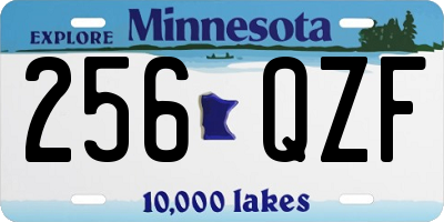 MN license plate 256QZF