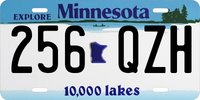 MN license plate 256QZH