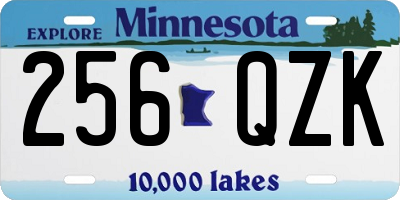 MN license plate 256QZK