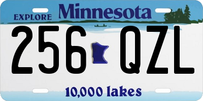 MN license plate 256QZL