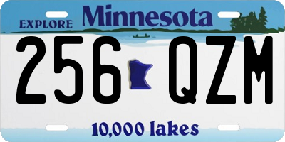 MN license plate 256QZM