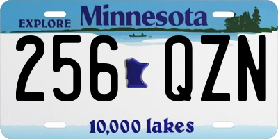 MN license plate 256QZN