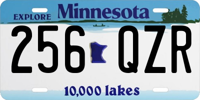MN license plate 256QZR