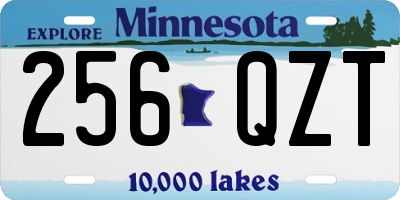 MN license plate 256QZT