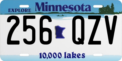 MN license plate 256QZV