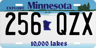 MN license plate 256QZX