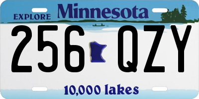 MN license plate 256QZY