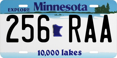 MN license plate 256RAA