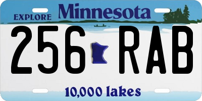 MN license plate 256RAB