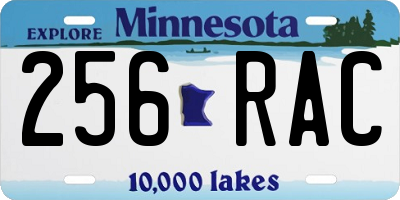 MN license plate 256RAC