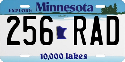 MN license plate 256RAD