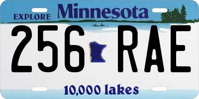 MN license plate 256RAE