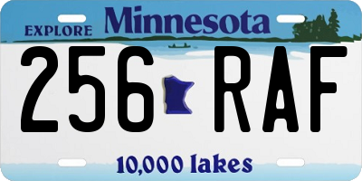 MN license plate 256RAF