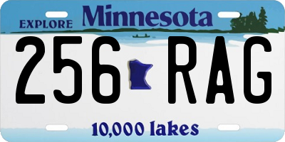 MN license plate 256RAG
