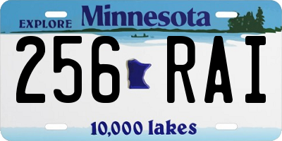 MN license plate 256RAI