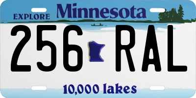 MN license plate 256RAL