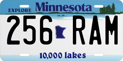 MN license plate 256RAM