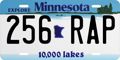 MN license plate 256RAP