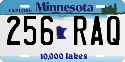 MN license plate 256RAQ