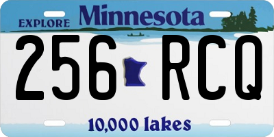 MN license plate 256RCQ