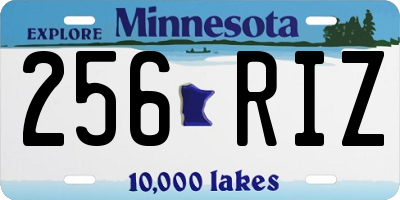 MN license plate 256RIZ