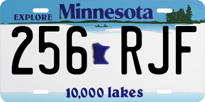 MN license plate 256RJF