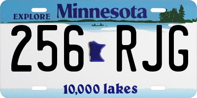 MN license plate 256RJG