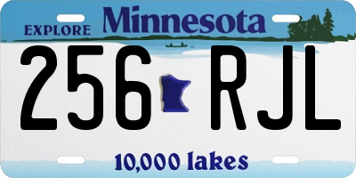 MN license plate 256RJL