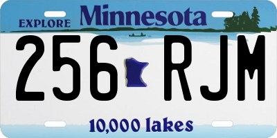 MN license plate 256RJM