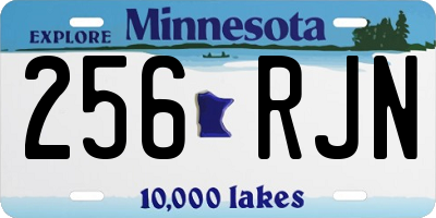 MN license plate 256RJN