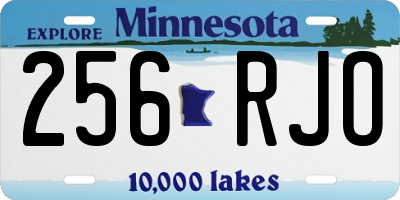 MN license plate 256RJO