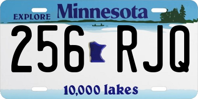 MN license plate 256RJQ