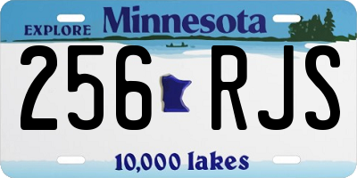 MN license plate 256RJS