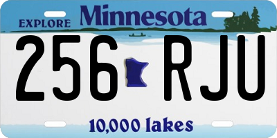 MN license plate 256RJU