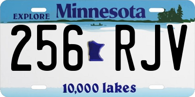 MN license plate 256RJV