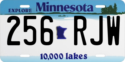 MN license plate 256RJW