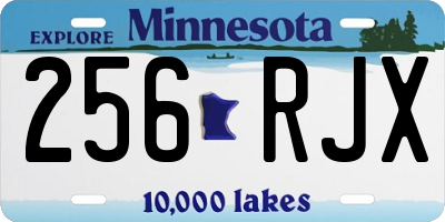 MN license plate 256RJX