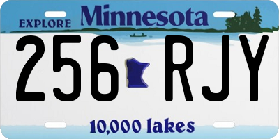 MN license plate 256RJY