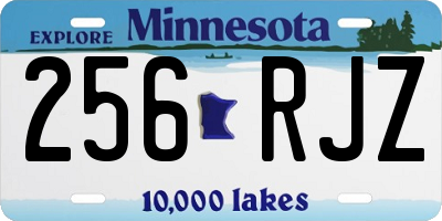 MN license plate 256RJZ