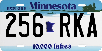 MN license plate 256RKA