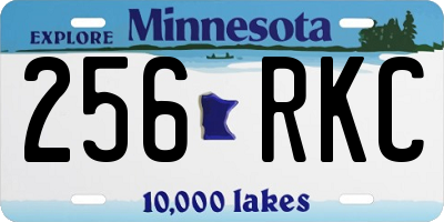 MN license plate 256RKC
