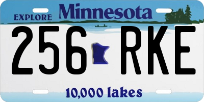MN license plate 256RKE