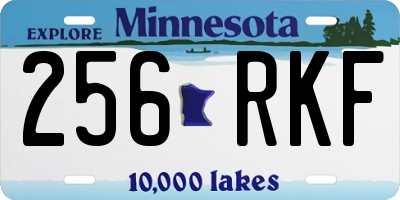 MN license plate 256RKF